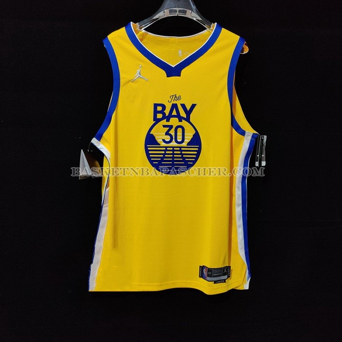 Maillot Golden State Warriors Stephen Curry NO 30 Statement Authentique 2022 Or